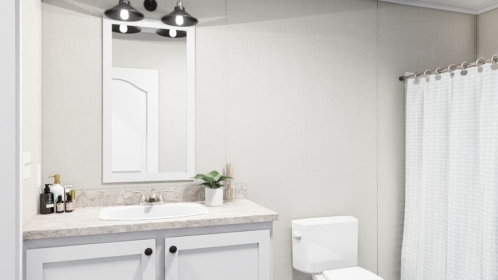 The fusion 32h bathroom home features