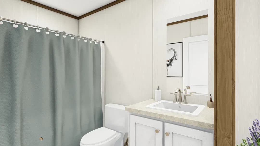 Glimpse bathroom home features