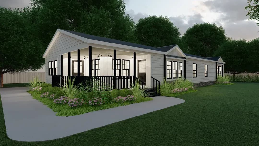 The lulabelle elevation and exterior home features