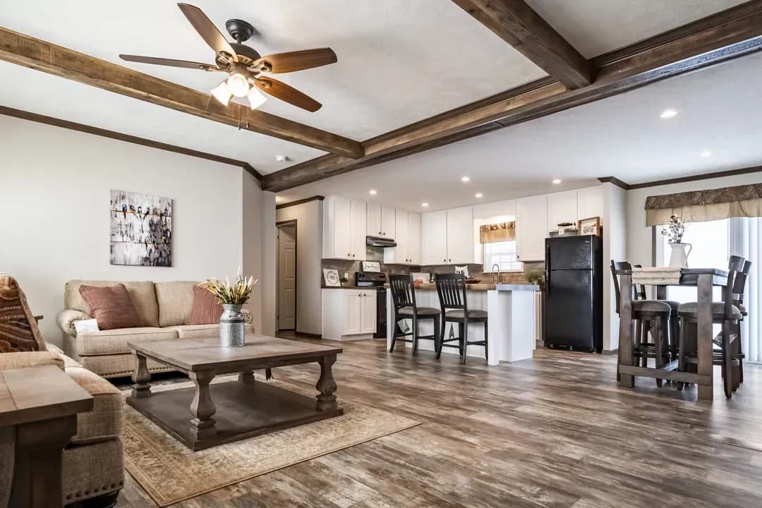 The stark interior home features