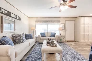 The southern farmhouse interior home features