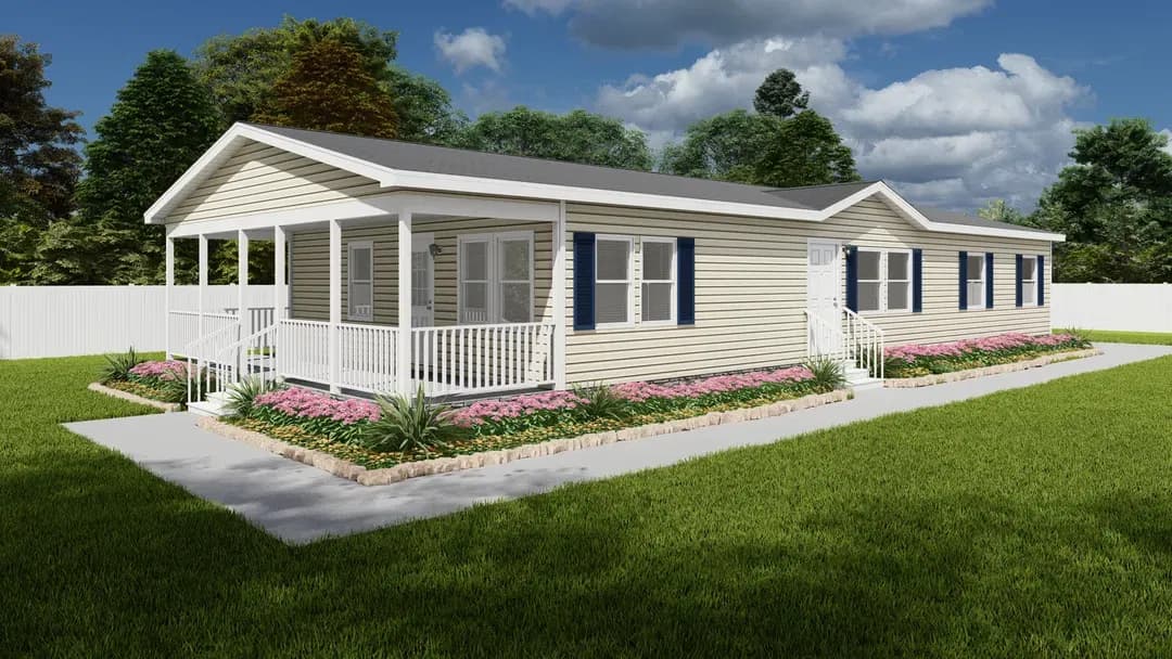 The southern farmhouse 2 hero, elevation, and exterior home features