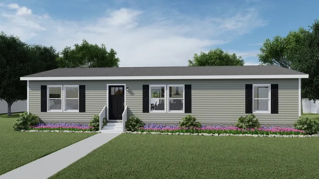 Glimpse elevation and exterior home features